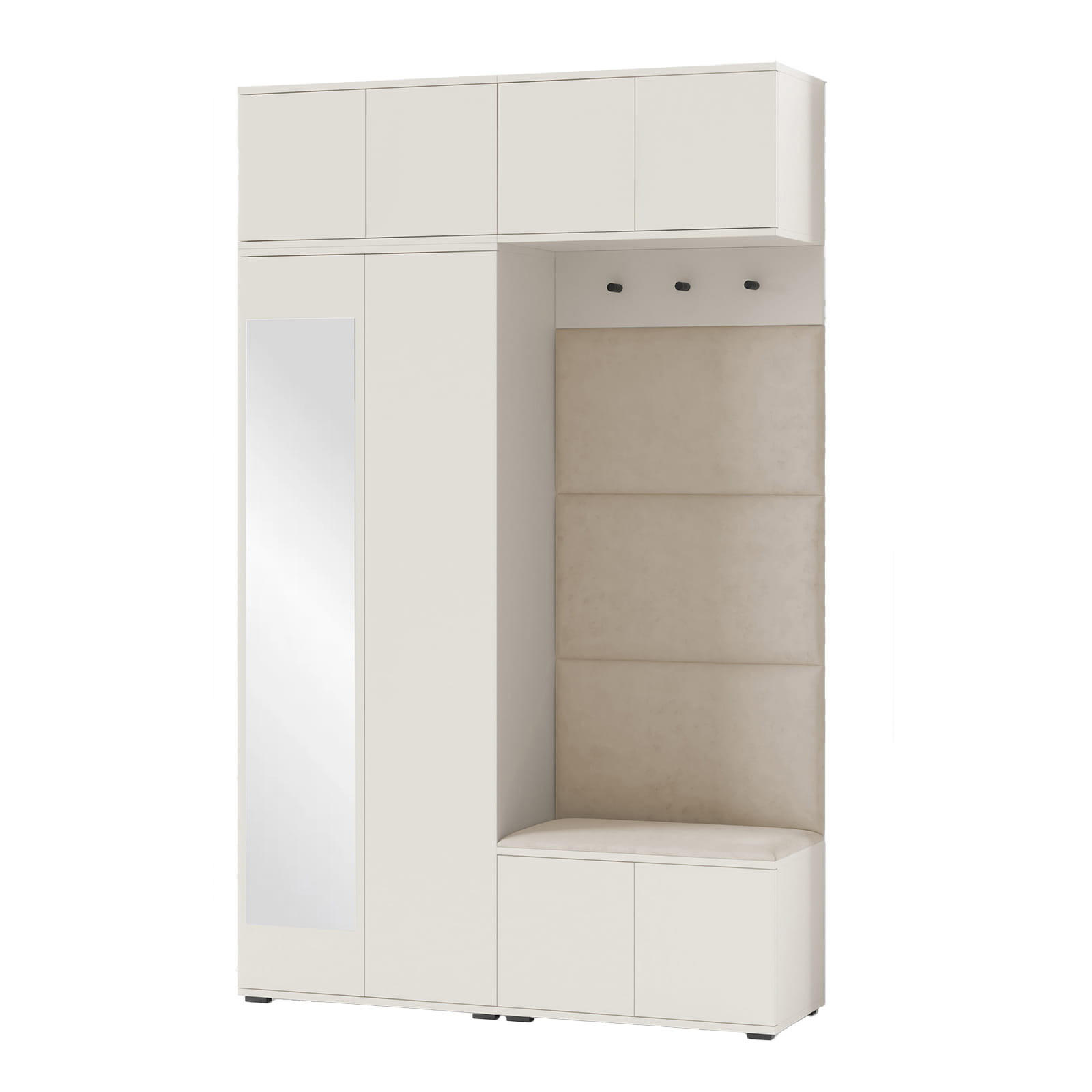 GARDEROBE NAPOLI 1 Flur und Eingangsbereich BEIGE - Beige, Holzwerkstoff (140/225/40cm) - Jerpax