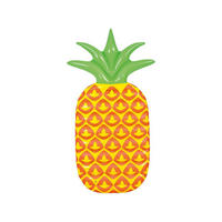 LUFTMATRATZE Wasserliege Ananas, 185x85 cm - Gelb, Kunststoff (85/185cm) - Avenli