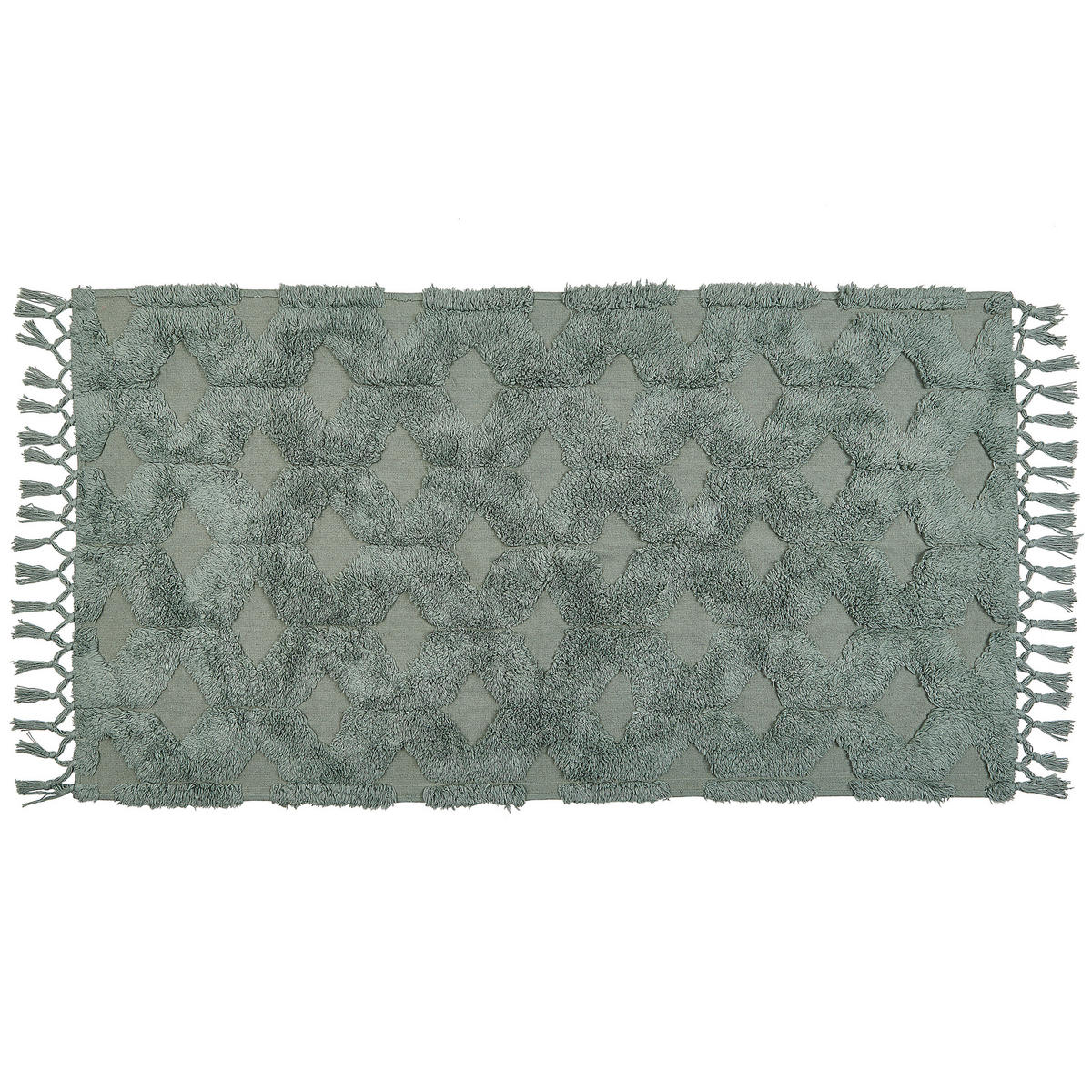 KURZFLOR-TEPPICH Kars 150/80 cm - Grün, Textil (80/150cm) - Beliani