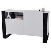 KOMMODE Karo 120/75/43.6 - Schwarz/Weiß, Holzwerkstoff (120/75/43.6cm) - RAUMHIRSCH FURNITURE