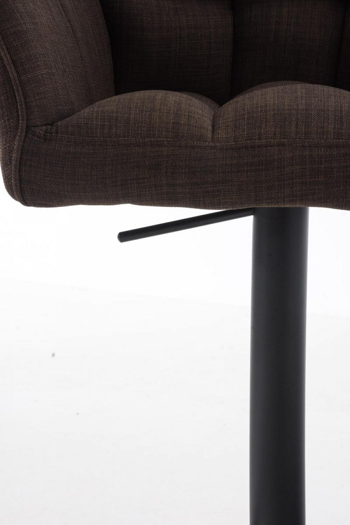 BARHOCKER 2er Set Stoff Braun - Schwarz/Braun, Textil/Metall (64/88/45cm) - CLP