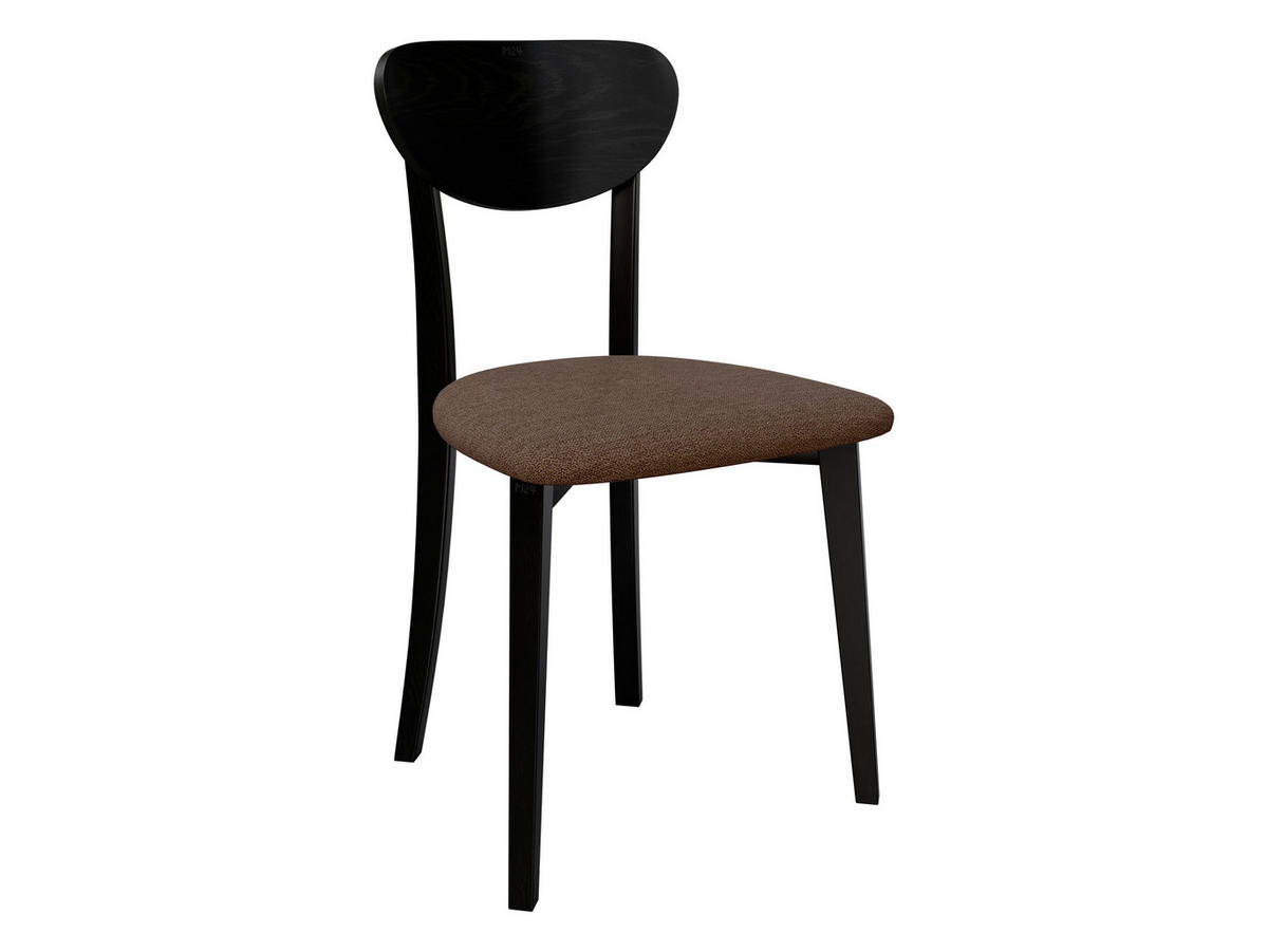 ESSZIMMERSTUHL Hugo VII - Schwarz/Braun, Holz/Textil (47/86/48cm) - MIRJAN24