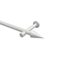GARDINENSTANGEN-SET Prestige Savio 320 cm (geteilt in 2 x 160 cm), 1-läufig (ohne Ringe), 20 mm Ø Weiß - Weiß, Metall (320cm) - INTERDECO