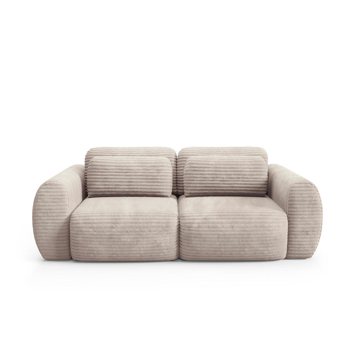 SOFA Camilla 3 Sitzplätze Taupe - Taupe, Holz (266/95/121cm) - Petits-meubles