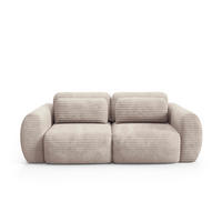 SOFA Camilla 3 Sitzplätze Taupe - Taupe, Holz (266/95/121cm) - Petits-meubles