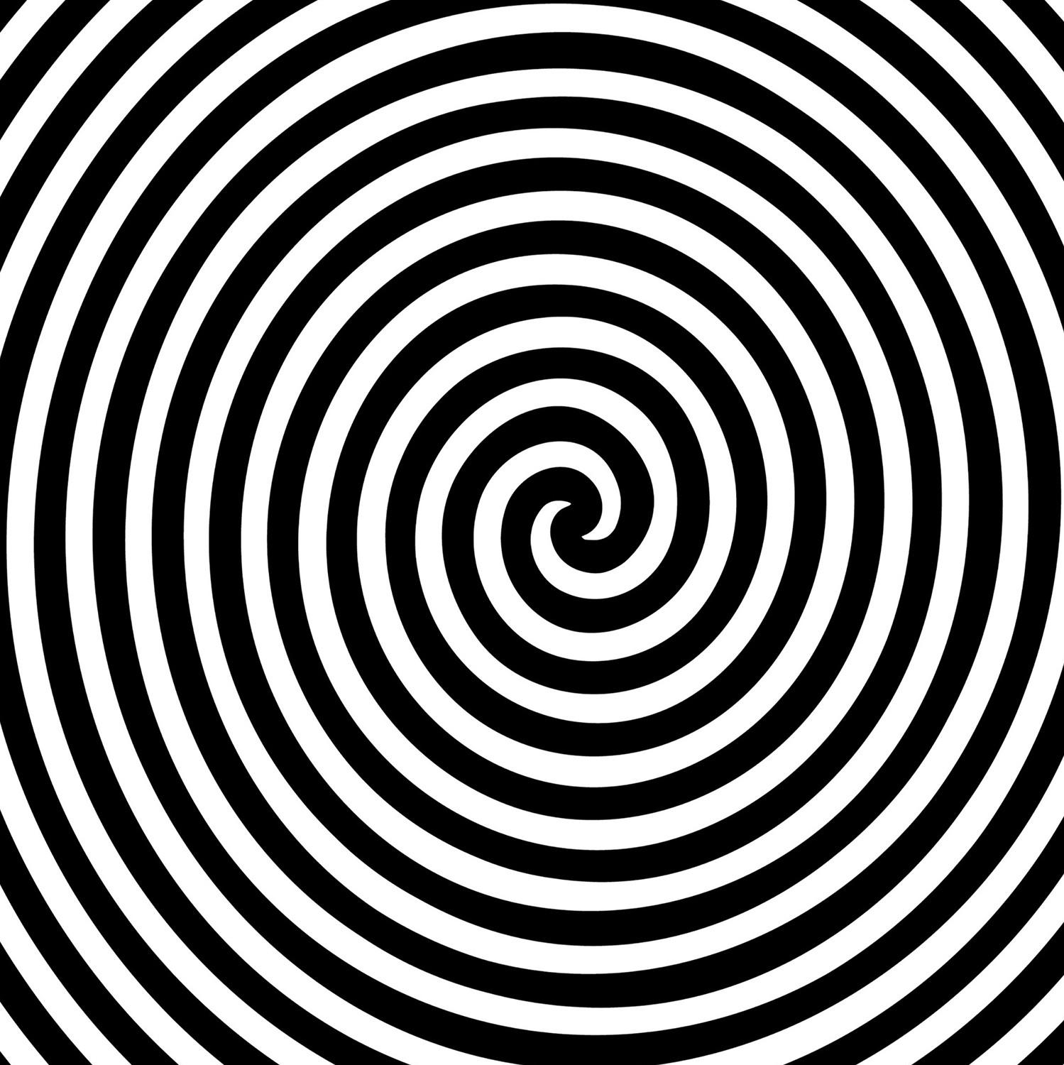VERDUNKELUNGSROLLO 100x100 cm Hypnotisierender Kreis - Schwarz, Textil (100/100cm) - TULUP