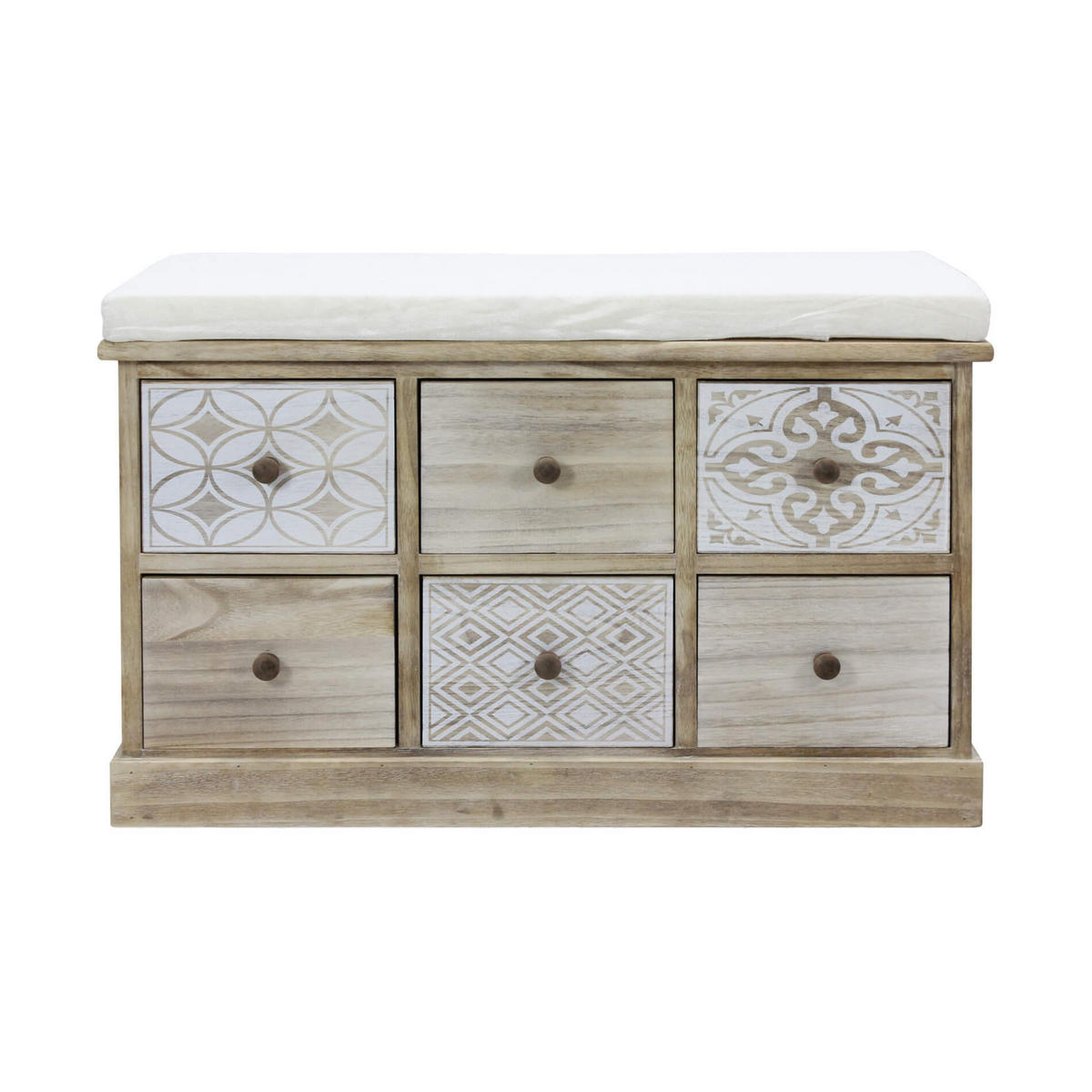 SITZKOMMODE Hellbraun 35/78/49 cm - Hellbraun, Holz (35/49/78cm) - Mobili Rebecca