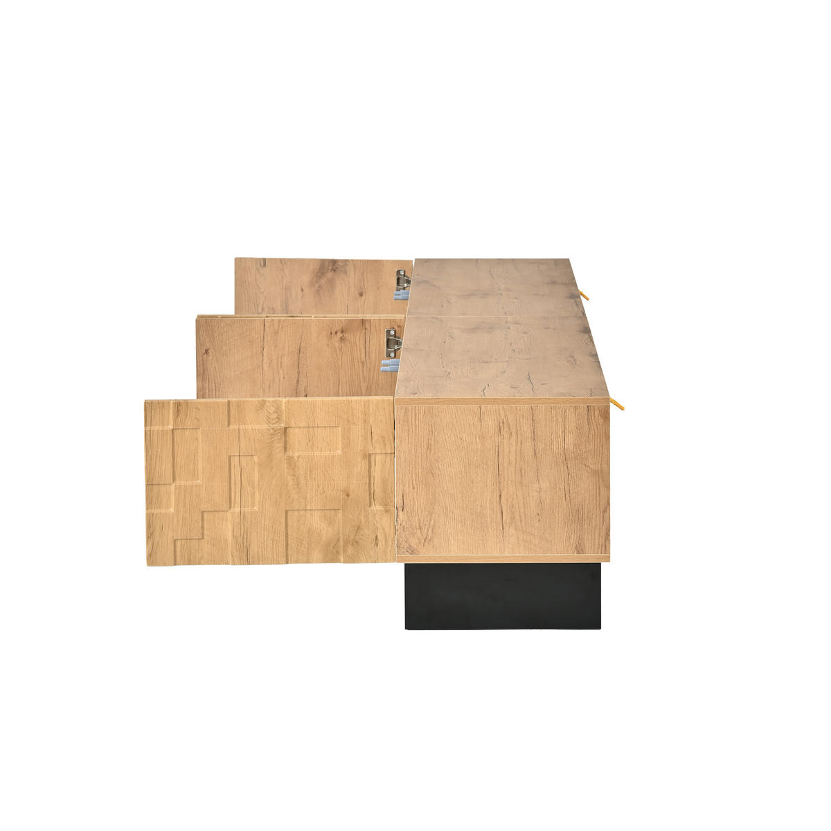 TV-SCHRANK 180x38.5x45cm Naturholz mit 4 Türen - Naturfarben, Holzwerkstoff (180/45/38.5cm) - FLIEKS