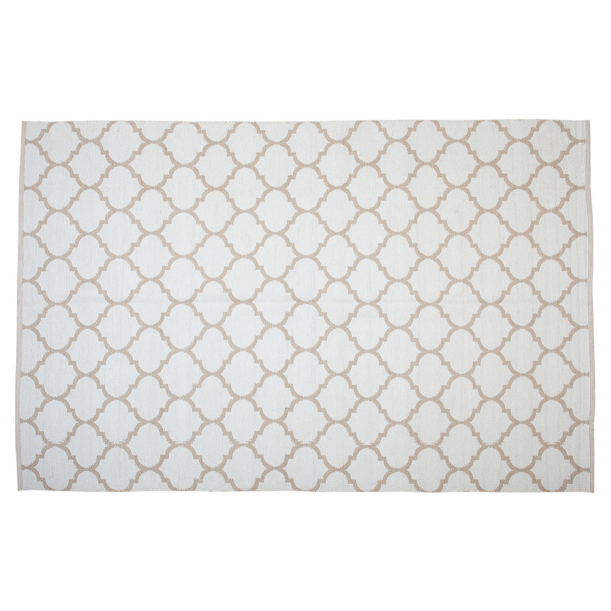 KURZFLOR-OUTDOOR-TEPPICH Aksu 200/140 cm - Weiß, Kunststoff (140/200cm) - Beliani