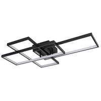 LED DECKENLEUCHTE Schwarz Opal - Schwarz, Metall (75/50/10cm)