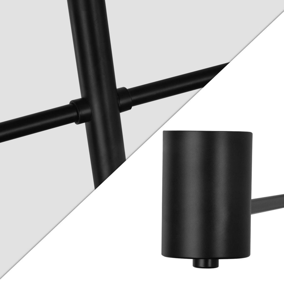 HÄNGELEUCHTE Essenz 6-flammig 65/10/205 cm - Schwarz, Metall (65/10/205cm) - Nettlife