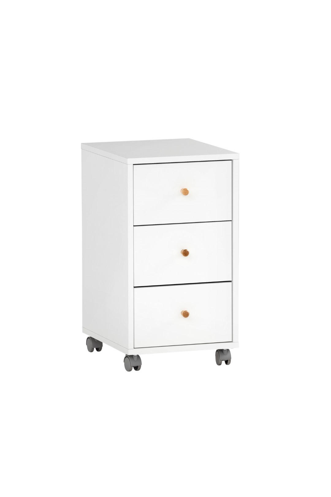 ROLLCONTAINER Jaguar 59,7x32,6x39 cm 3 Schubladen Weiß - Weiß, Holz (32.6/59.7/39cm) - PROREGAL