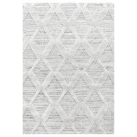 TEPPICH Hochflor Hoch-Tief Boho-Muster Polypropylen Wohnzimmer Grau Rechteckig 160x230 - Grau, Textil (160/230cm) - KADIMA DESIGN