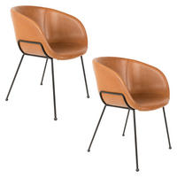 ESSZIMMERSTUHL Feston Braun - 2 er Set - Braun, Kunststoff (56.5/77/55cm) - Zuiver