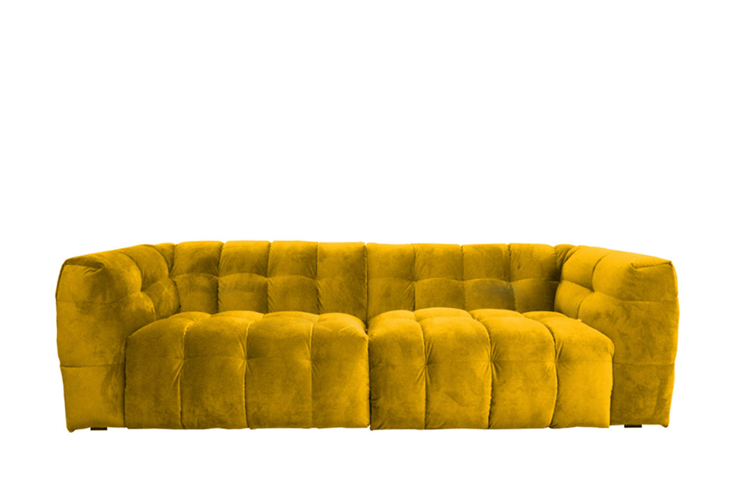 SOFA RIO Gelb Webstoff - Gelb/Schwarz, Textil (282/68/105cm) - KAWOLA
