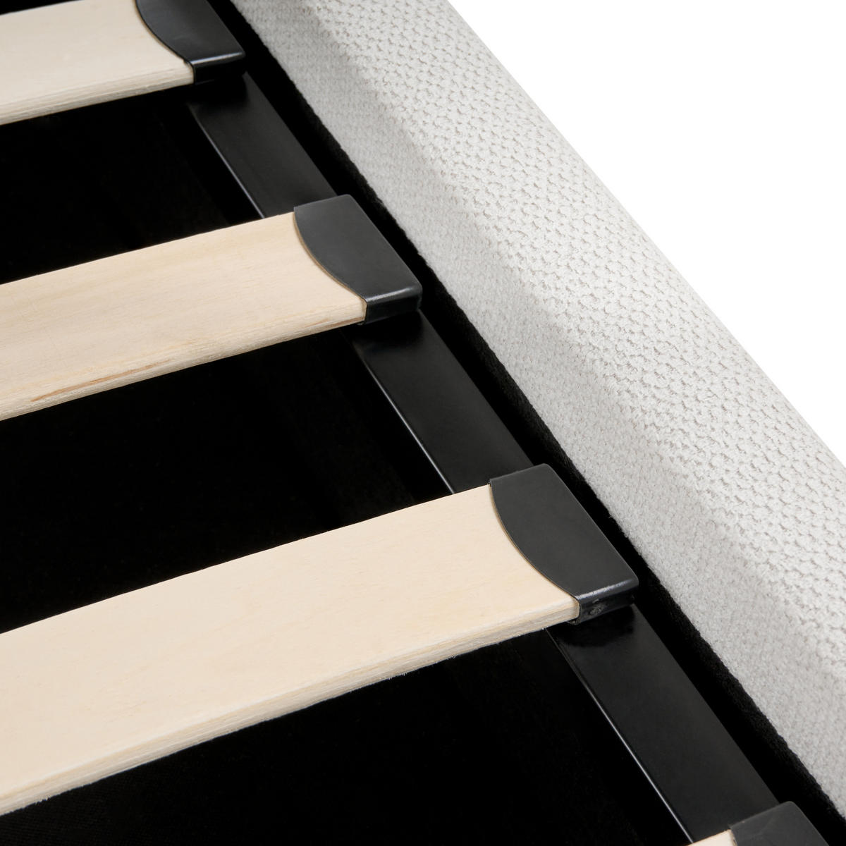 BETT mit Stauraum 140/200 cm Hellbeige Tarascon - Beige, Textil (140/200cm) - Beliani