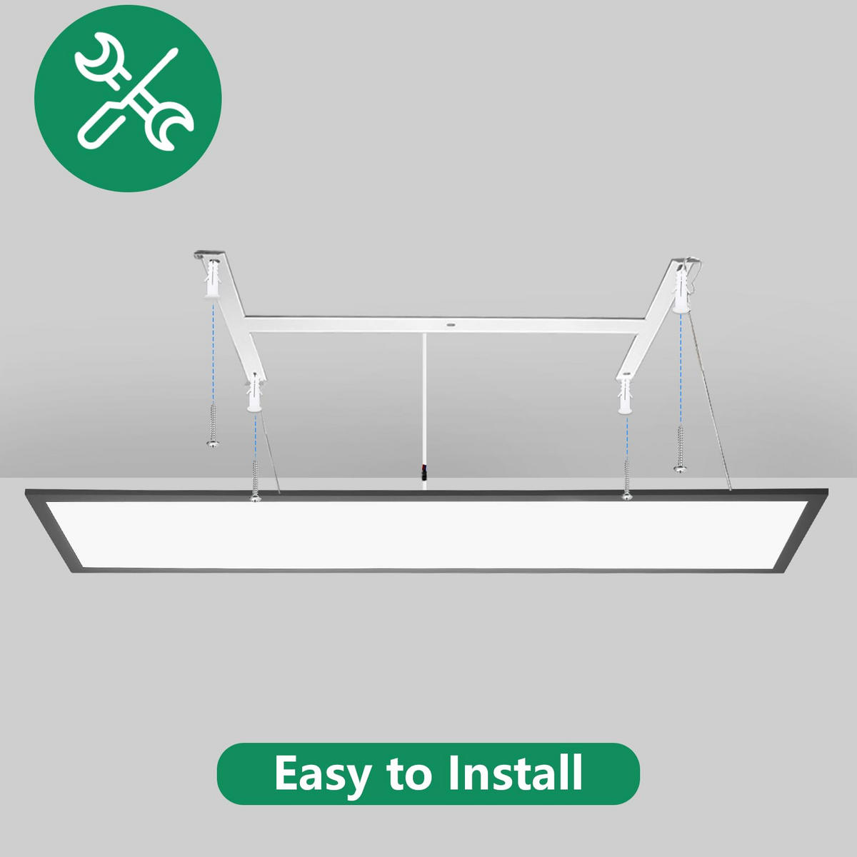 DECKENLEUCHTE PA1061WB LED Panel 120/30/3.9 CM 2er-Set - Weiß, Metall (58/20/3.9cm) - LOVHAUS
