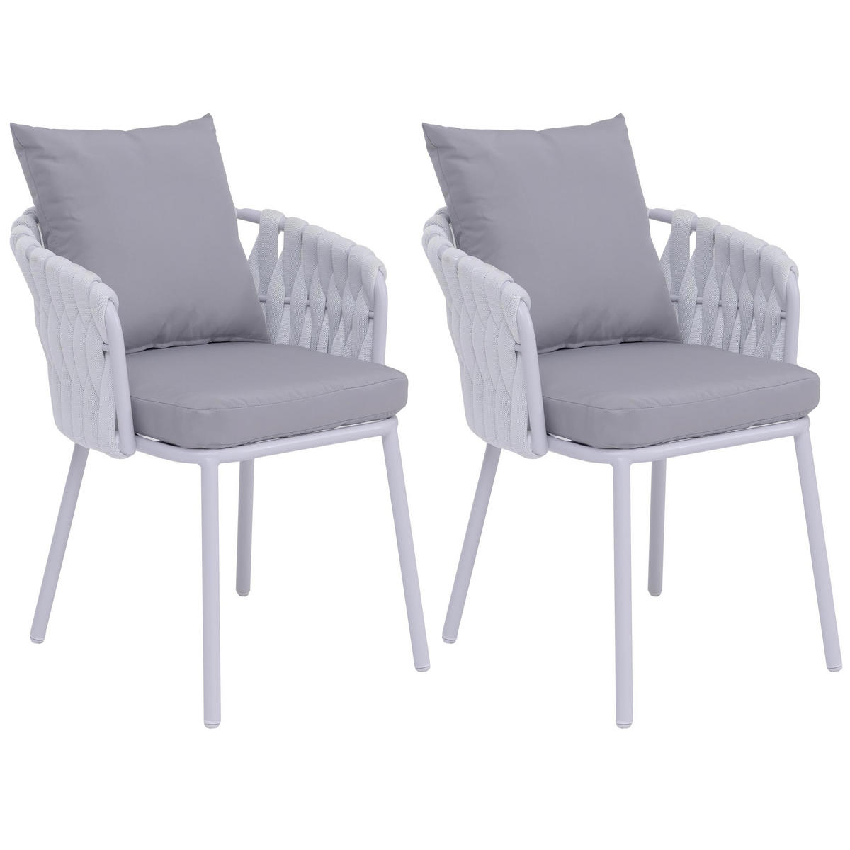 ESSZIMMERSTUHL Hellgrau - Hellgrau, Metall (56/71/57cm) - MCW