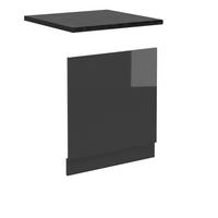 GESCHIRRSPÜLBLENDE R-Line Anthrazit Hochglanz 60 cm , AP Anthrazit - Schwarz Hochglanz/Anthrazit, Holzwerkstoff (60/57.2/1.6cm) - Vicco