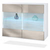 KOMMODE Bari Sandgrau Hochglanz - Sandfarben, Holzwerkstoff (92.5/73.5/35cm) - Vladon