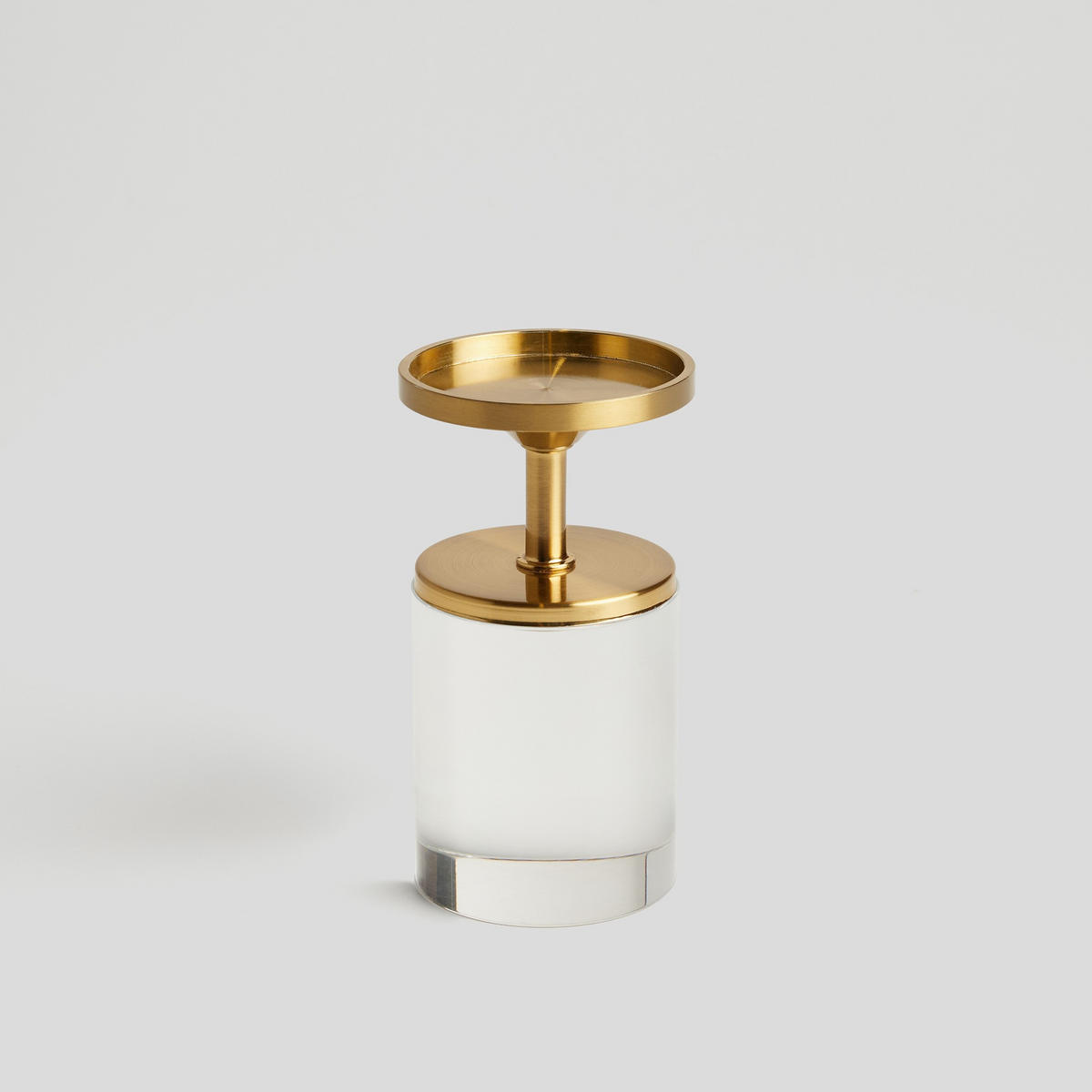 KERZENSTÄNDER Lush - Goldfarben, Kunststoff (7/13/7cm) - home&you