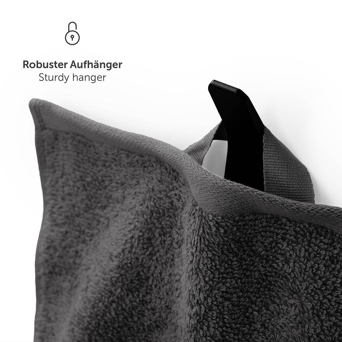 WASCHLAPPEN 10er-Set, 10x Waschlappen 15/20 cm, Dunkelgrau - Dunkelgrau, Textil (15/20cm) - Blumtal