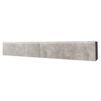TV-LOWBOARD D180 mit weißer LED Beleuchtung - Silberfarben/Grau, Holzwerkstoff/Kunststoff (180/30/33cm) - MIRJAN24