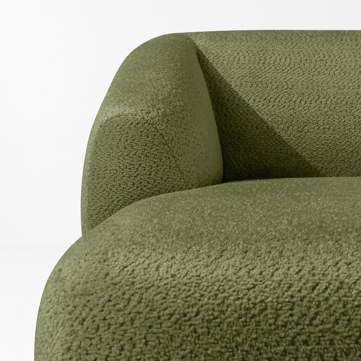 ECKSOFA LINKS VIRA, Oliv, Chenille - Schwarz/Olivgrün, Holz/Holzwerkstoff (300/160cm) - KONSIMO®