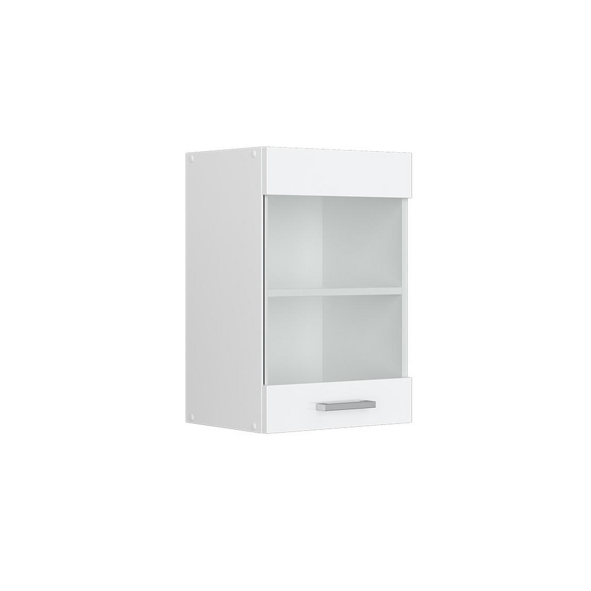 KÜCHENFRONT R-Line Weiß Hochglanz 39.6 x 59 cm Möbelfront für den Hängeglasschrank - Weiß Hochglanz, Holzwerkstoff (39.6/59/1.6cm) - Vicco