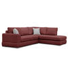 ECKSOFA OTTO 5-Sitzer, bordeaux - Bordeaux, Holzwerkstoff/Textil (279/219cm) - Courtois Laville