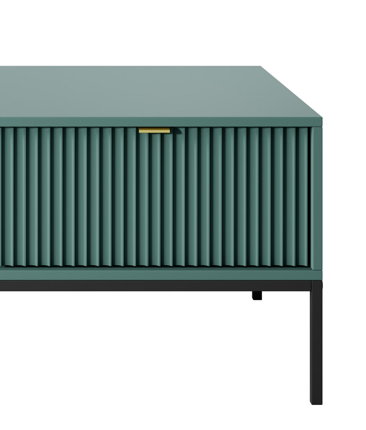 COUCHTISCH NOVA - L104, goldenen Akzenten, 104x68x46 cm Lablador - Türkis/Schwarz, Holzwerkstoff/Kunststoff (68/104/46cm) - DomoHome