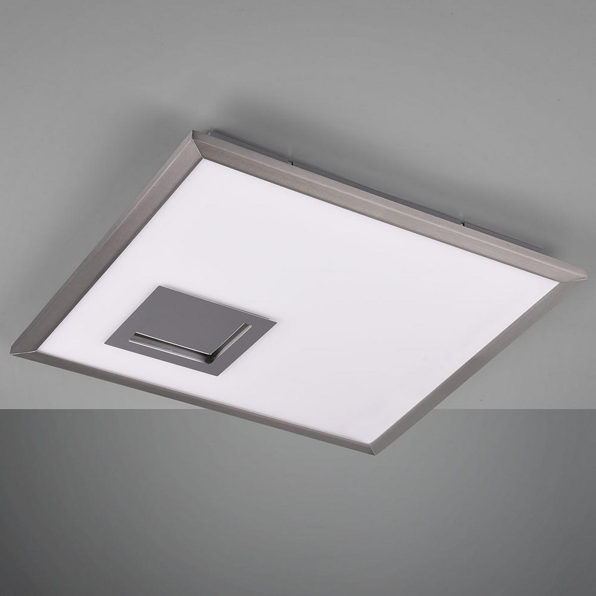 LED DECKENLEUCHTE PORTLAND Silber - Silberfarben, Metall (45/45/4cm)