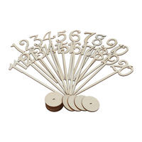 20XČÍSLA stolov - svetlohnedá, drevo (7.5/35/7.5cm) - Relaxdays