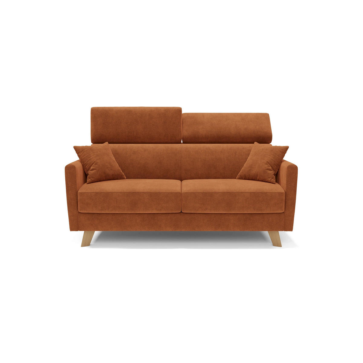 SCHLAFSOFA Francy - Orange, Metall (160/92/97cm) - Divani.store