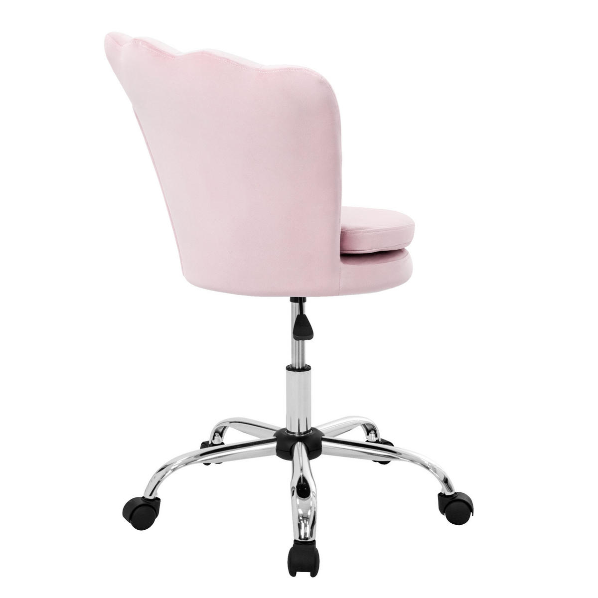 DREHSTUHL Kunstfell Hellrosa - Hellrosa, Metall (68/90/68cm) - ML-DESIGN