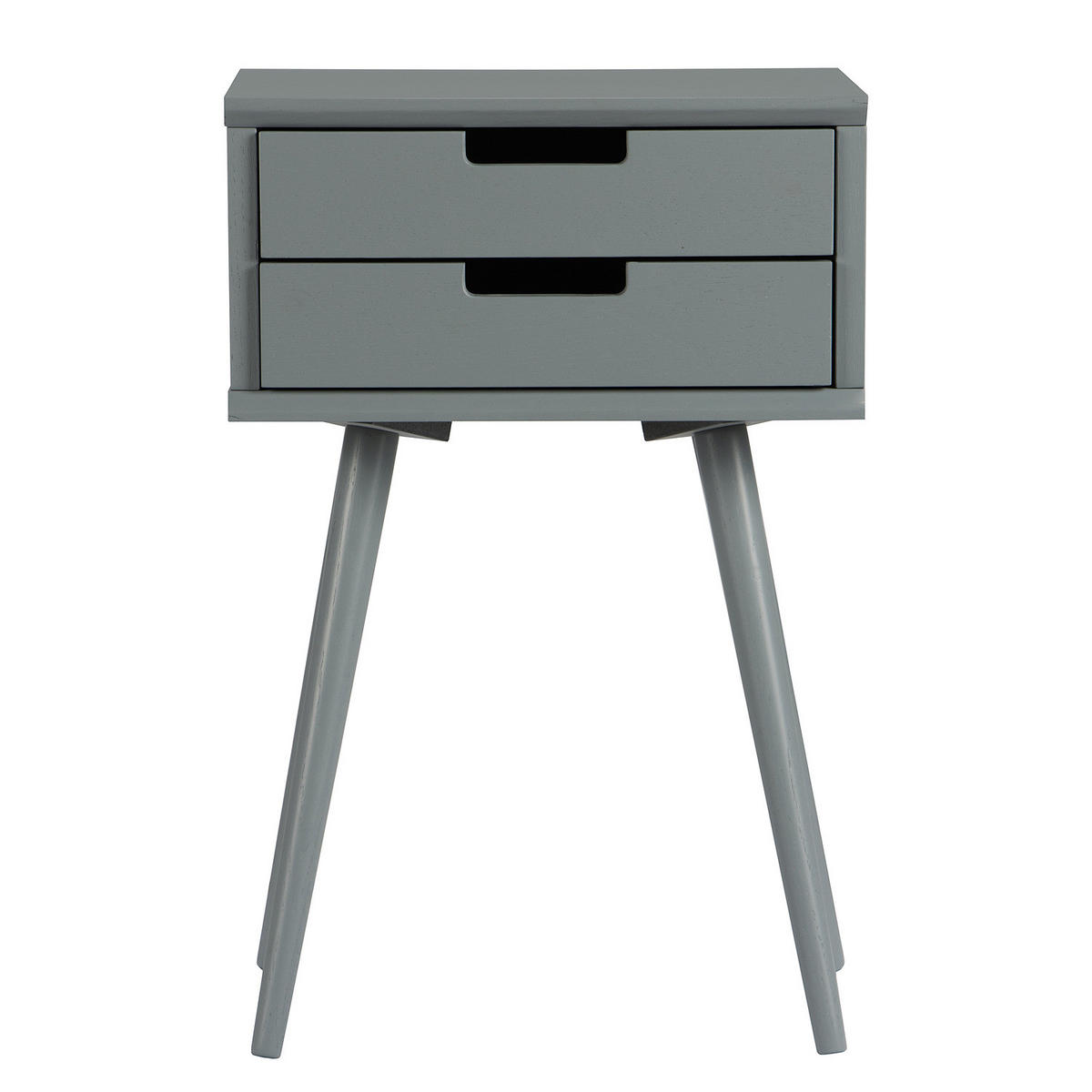 NACHTTISCH mit 2 Schubladen - Braun/Grau, Eichenholz/Holz (40/61/30cm) - home24