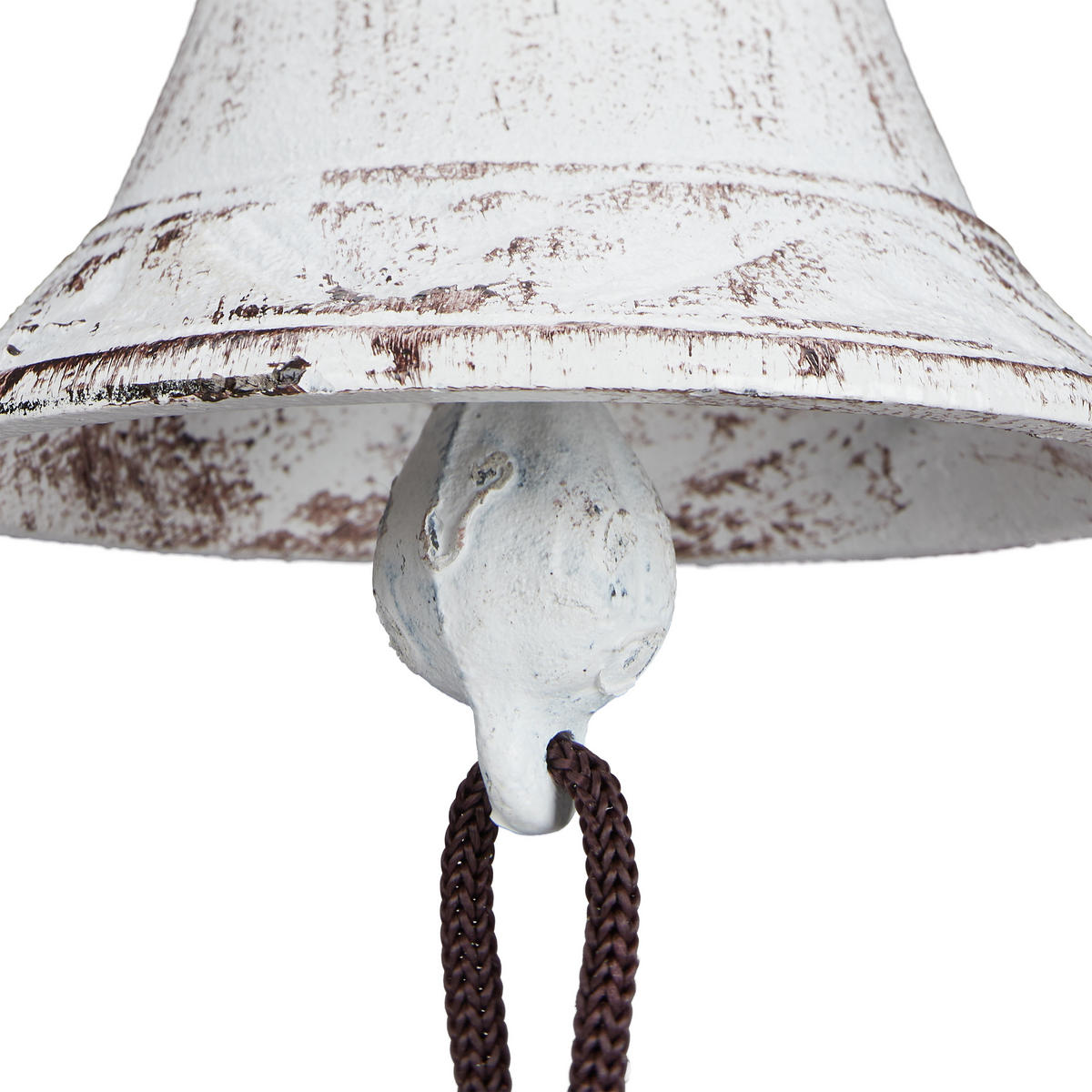 TÜRGLOCKE - Weiß, Textil/Metall (19/26.5/11cm) - Relaxdays