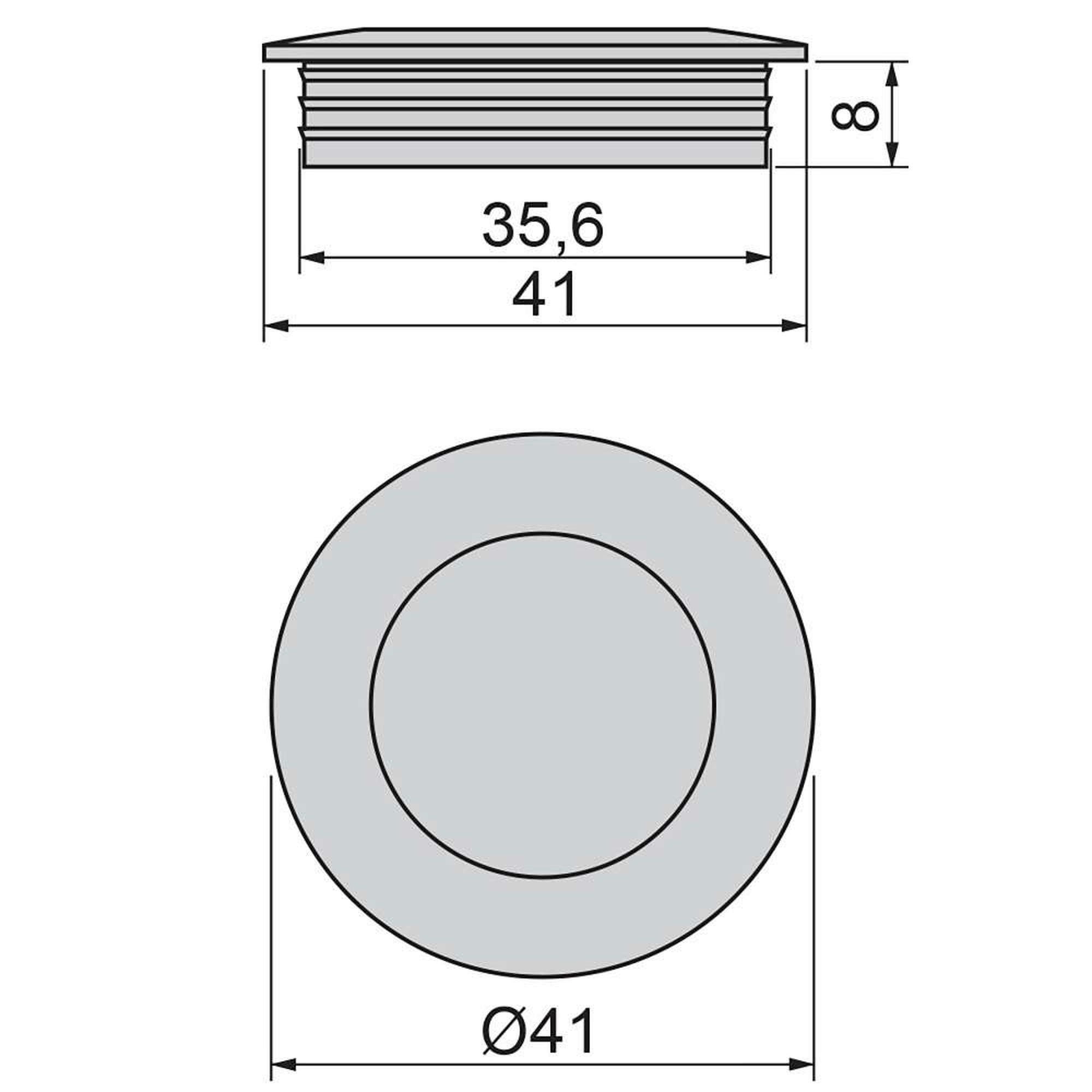 MÖBELKNOPF Oregon, Durchmesser 41mm, Zamak, Nickel satiniert 10er-set - Silberfarben, Kunststoff (4.1/1/4.1cm) - EMUCA