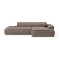 ECKSOFA RECHTS Rastergewebe Taupe 300cm - Taupe, Textil (300/155cm) - Sia Home