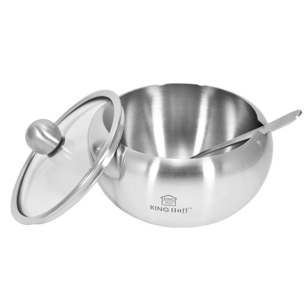 ZUCKERDOSE Silber 12/12/10 cm KH3725 - Silberfarben, Metall (12/10cm) - Kinghoff 