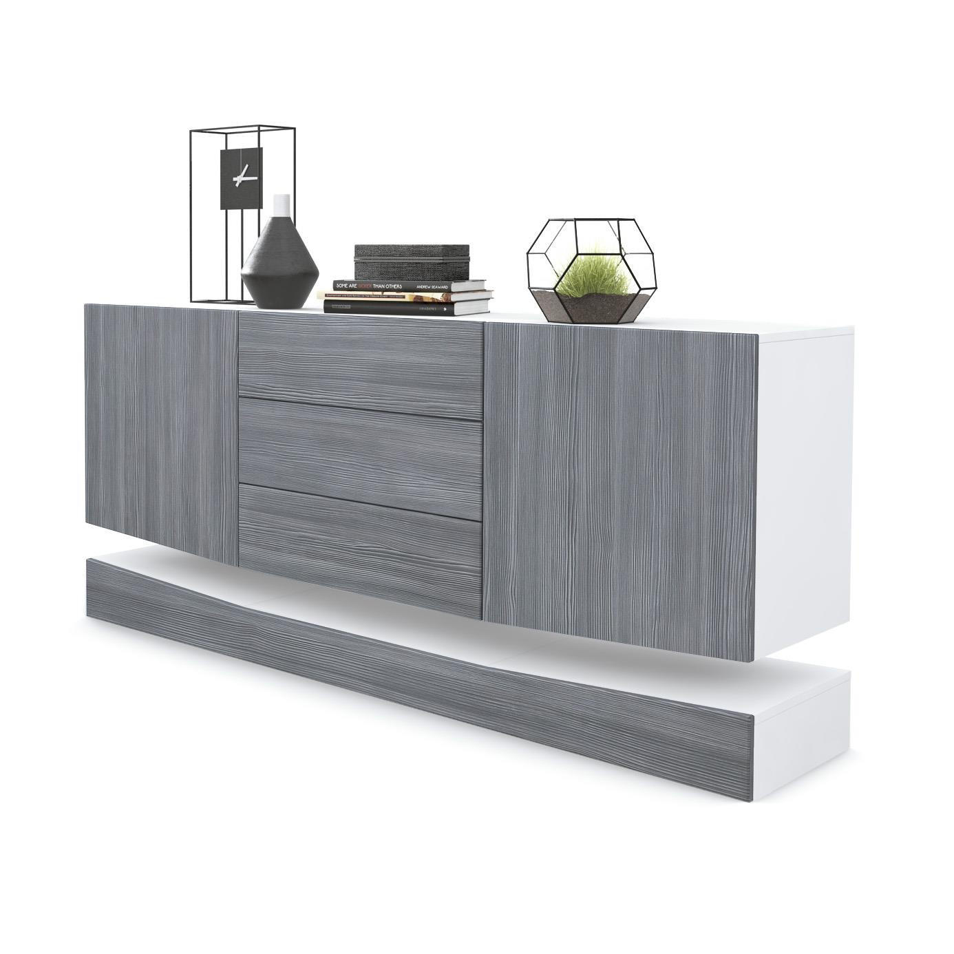 SIDEBOARD City Fronten in Avola-Anthrazit - Anthrazit, Holzwerkstoff (178/82/39cm) - Vladon