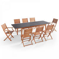 GARTENSET 9-tlg., Braun - Braun, Holz - Oviala