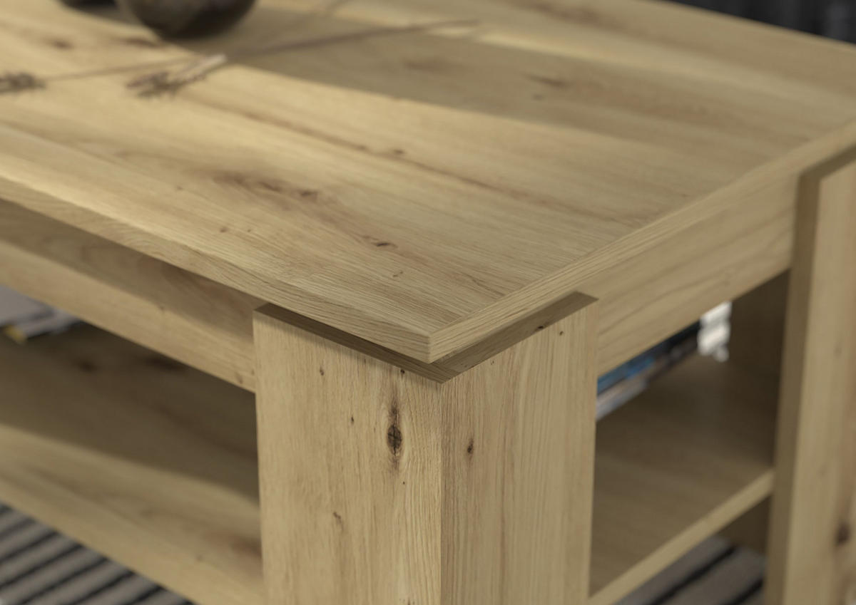 COUCHTISCH TITAN (B/H/T: ca. 100/45/60 cm) in Artisan Eiche Nachbildung/Artisan Eiche Nachbildung - Eiche Artisan, Holzwerkstoff (60/100/45cm)
