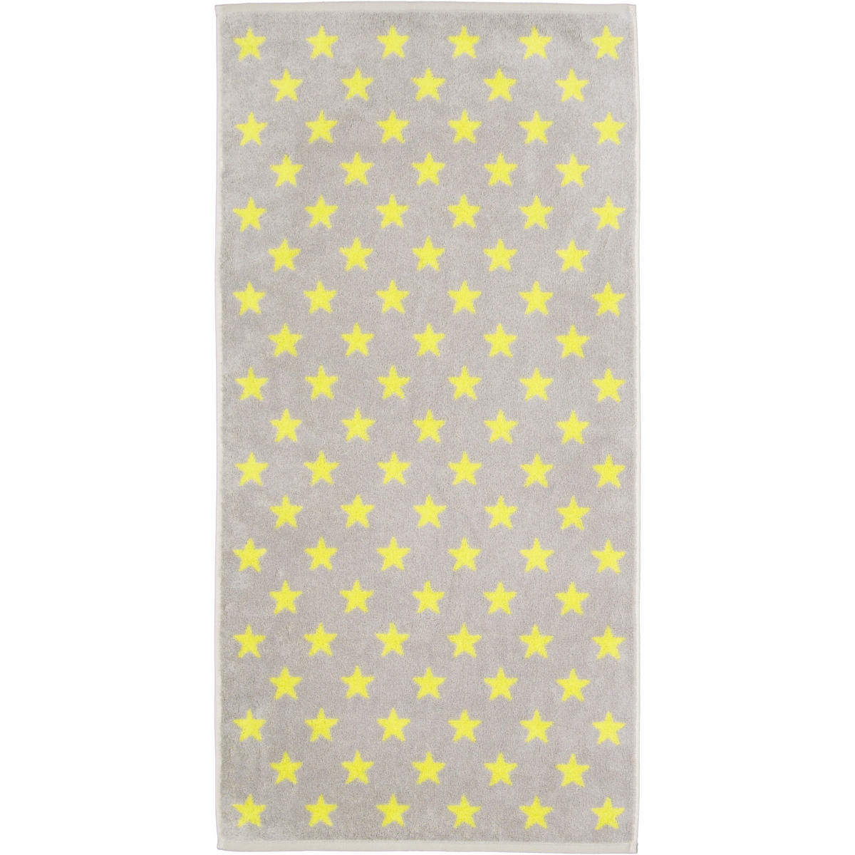HANDTUCH NEW STARS STERNE KLEIN 6261 PLATIN/LIME - 75 - Grau, Textil (50/100cm) - Cawoe