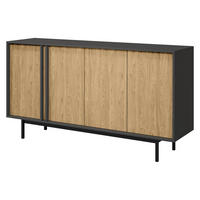 KOMMODE Alsy 4D AL06 - Eichefarben/Anthrazit, Holzwerkstoff/Kunststoff (163/87/43cm) - MIRJAN24