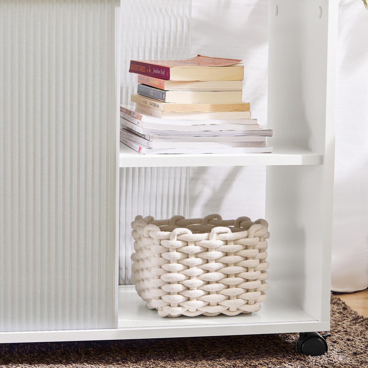 AKTENSCHRANK Weiß - Weiß, Glas/Holzwerkstoff (35/61/70cm) - SoBuy