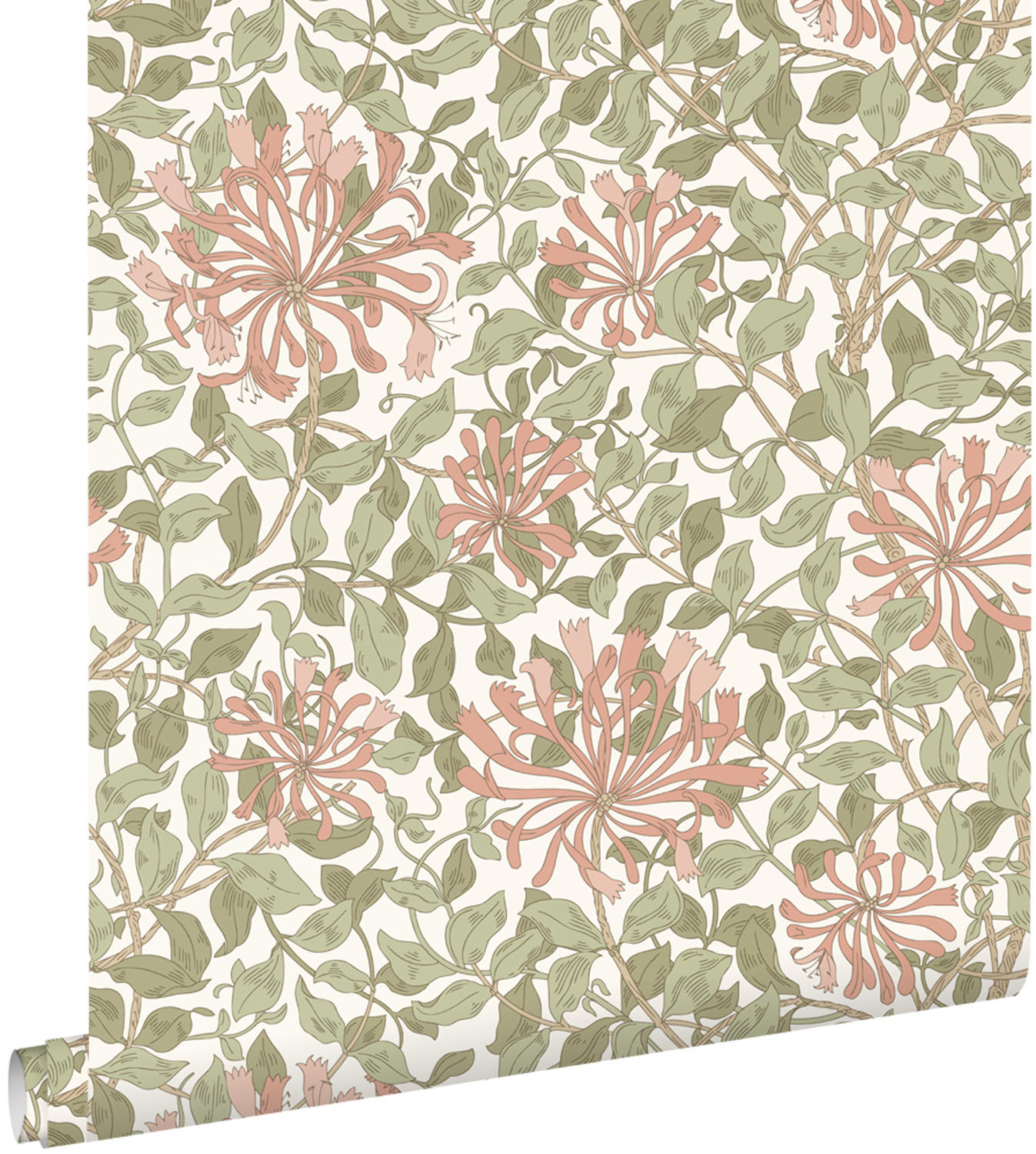 TAPETE Blumen 50 x 900 cm - Grün, Papier (50/900cm) - ESTAhome