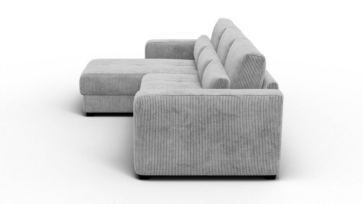 ECKSOFA OLI 4-Sitzer links, hellgrau - Hellgrau, Holz/Textil (295/172cm) - Courtois Laville
