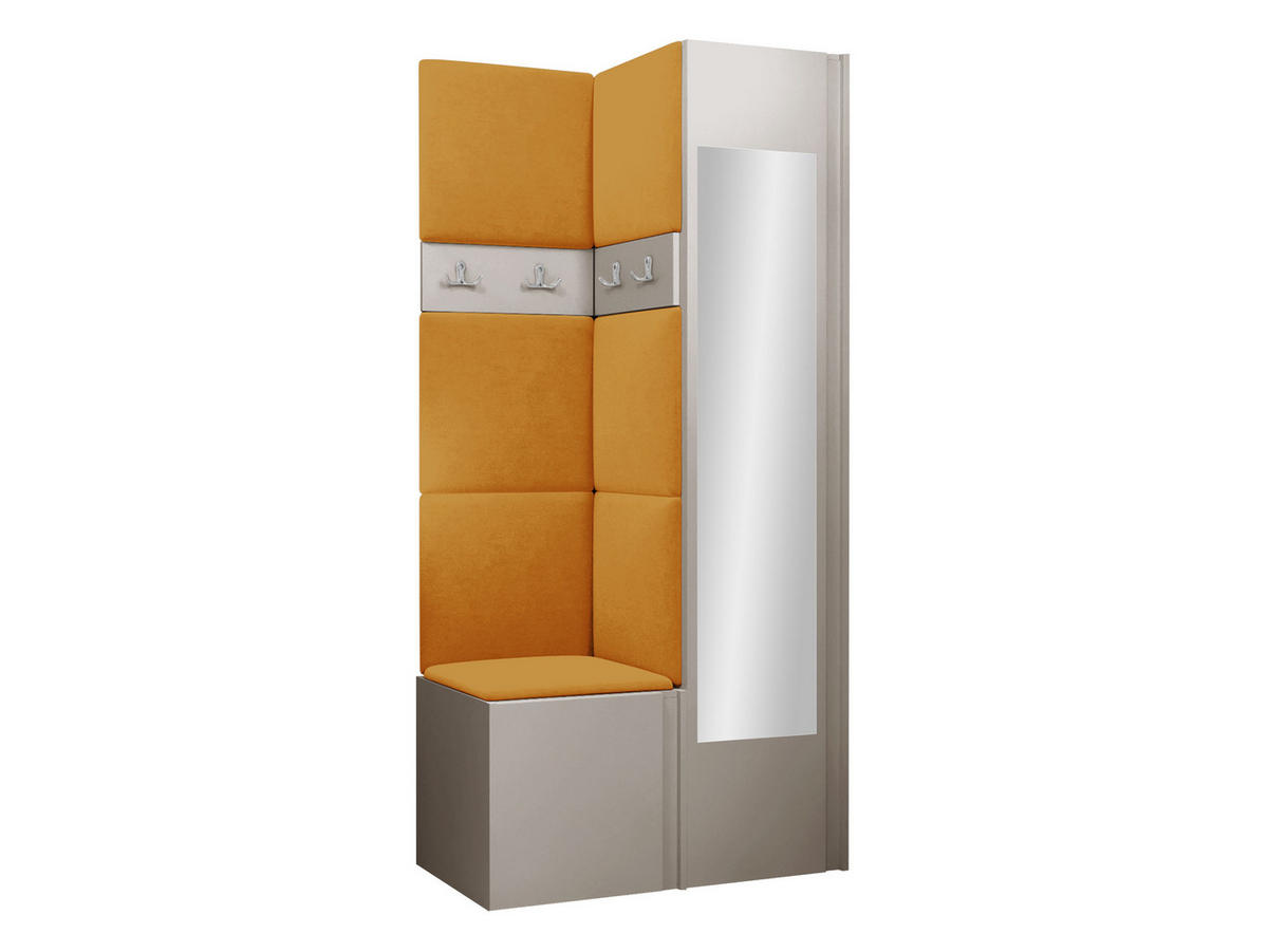 GARDEROBEN-SET Orion XXV - Kaschmir/Orange, Holzwerkstoff/Kunststoff (82/186/46cm) - MIRJAN24