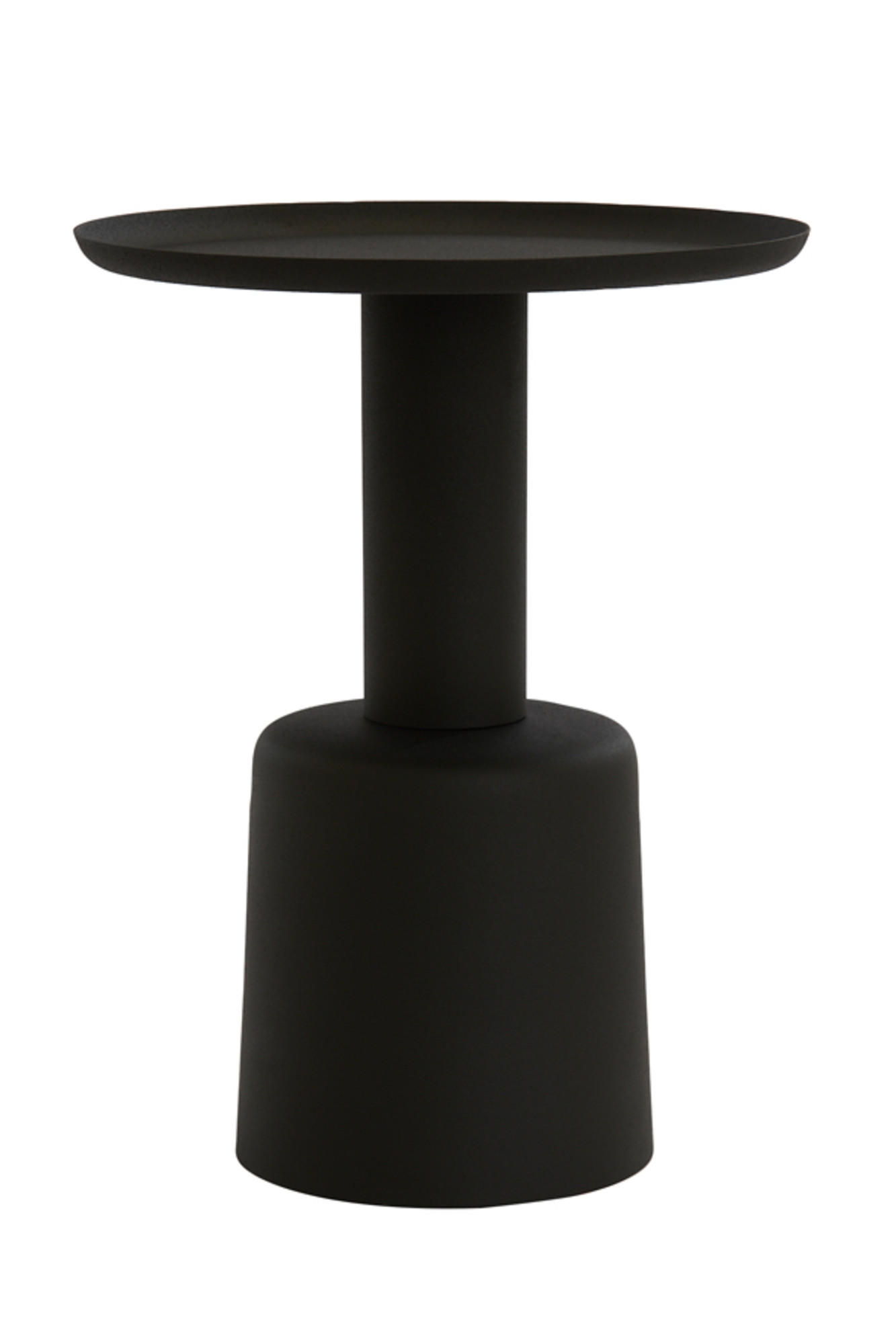 BEISTELLTISCH Milaki Schwarz Ø39/52 cm - Schwarz, Metall (39/39/52cm) - Light & Living